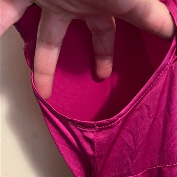 Silk dress 100% Elegant Pink Dress - Picture 6 of 8